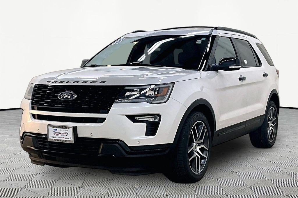 White Platinum Clearcoat Metallic 2018 Ford Explorer SUV / Crossover All-Wheel Drive 6-Speed Automatic