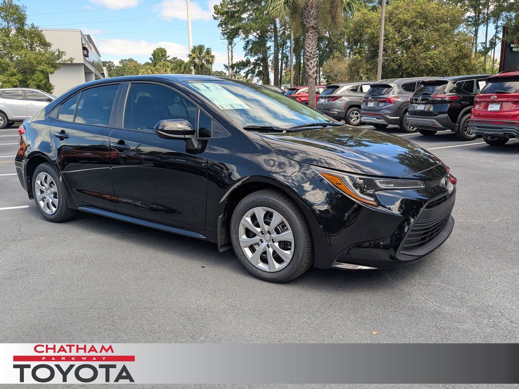 Midnight Black Metallic 2026 Toyota Corolla LE FWD Sedan Front-Wheel Drive Continuously Variable Transmission
