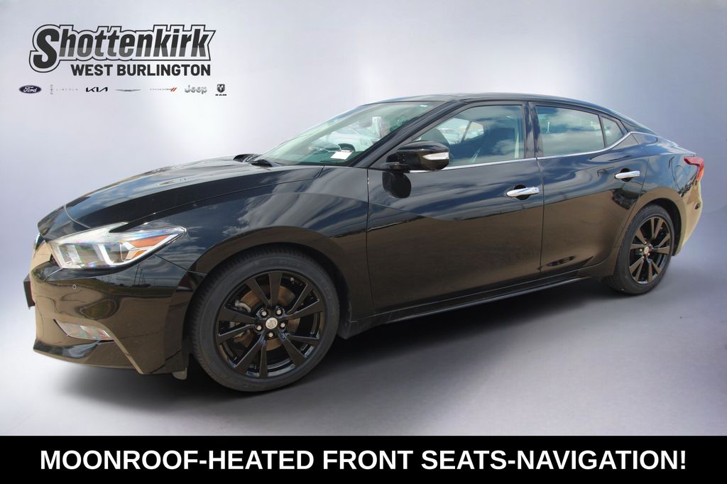 Super Black 2018 Nissan Maxima Sedan Front-Wheel Drive Continuously Variable Transmission