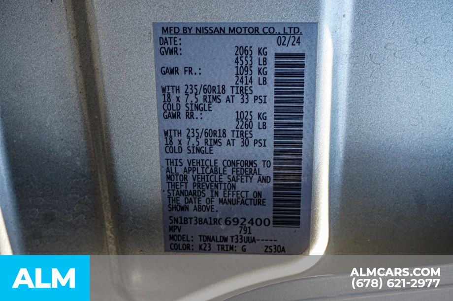 Used 2024 Silver Nissan SV image 54