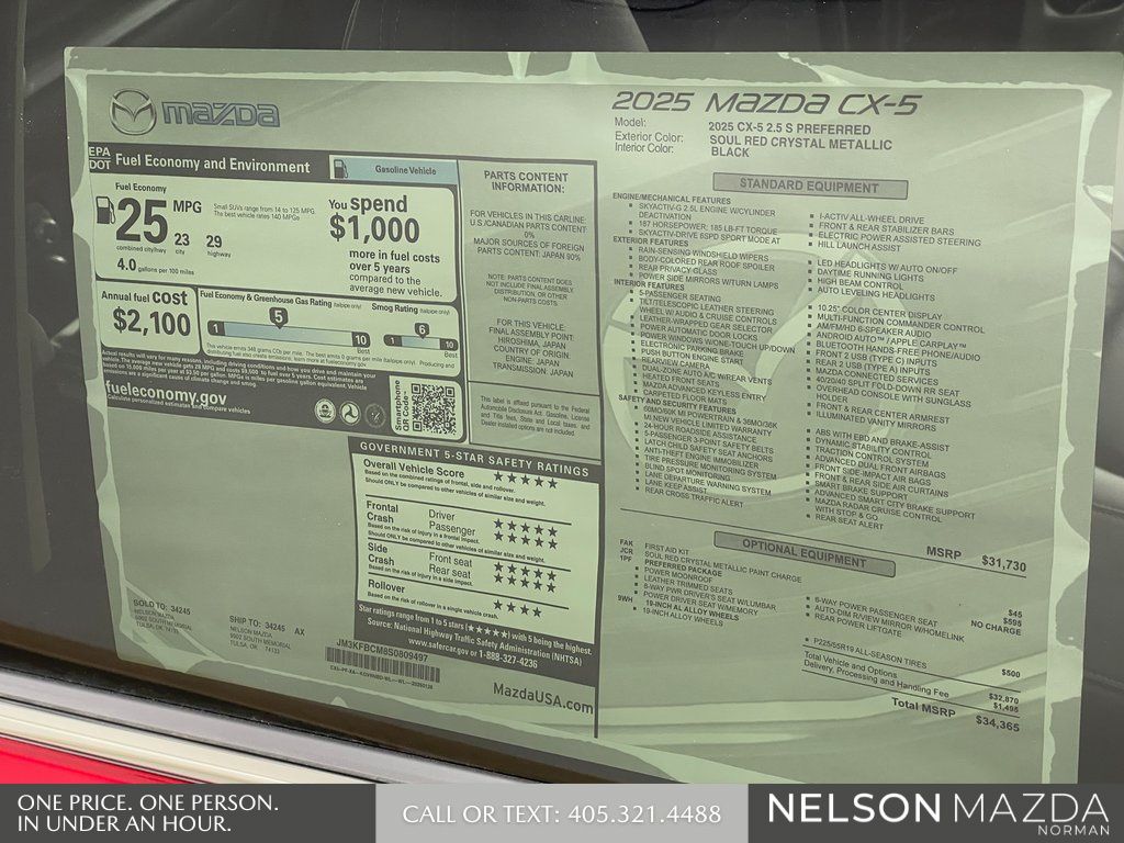 New 2025 Red Mazda 2.5 S Preferred Package image 17