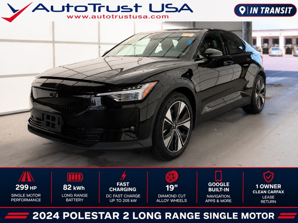 Space Metallic 2024 Polestar 2 Sedan Rear-Wheel Drive 1-Speed Automatic