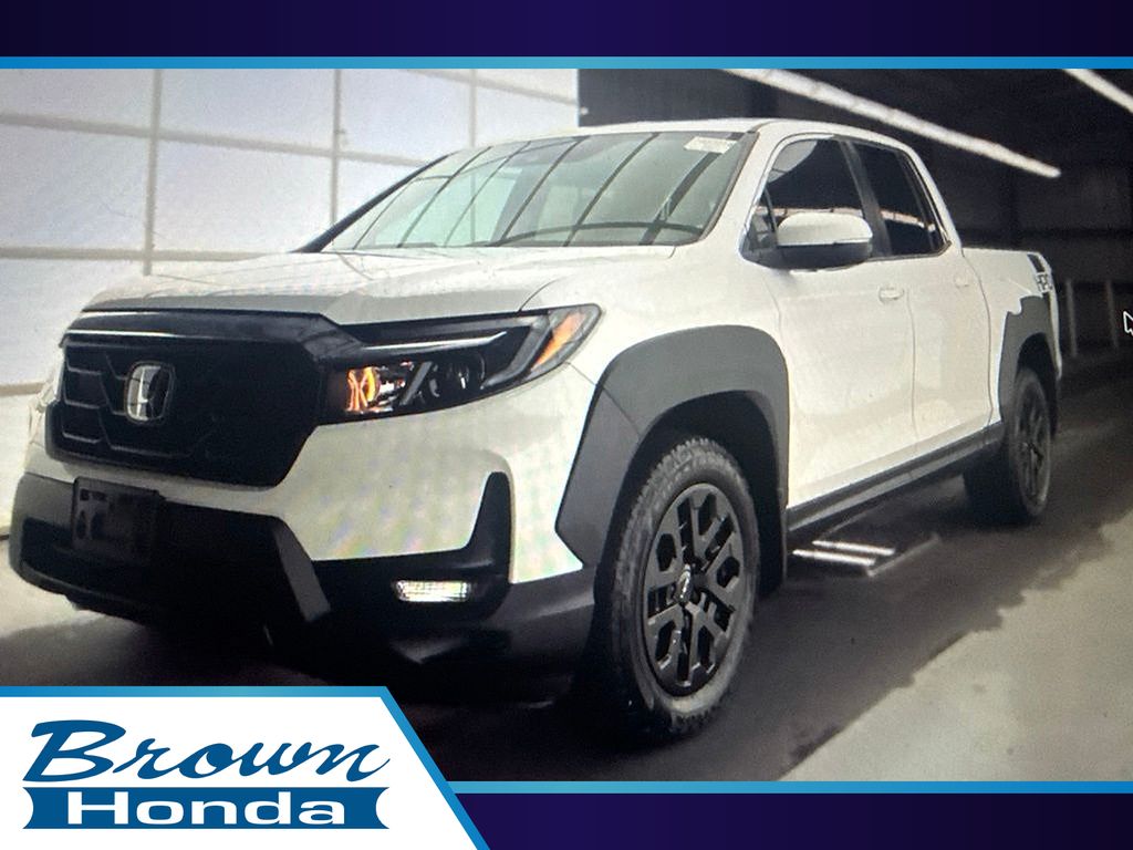 2023 Honda Ridgeline RTL White at Brown Honda