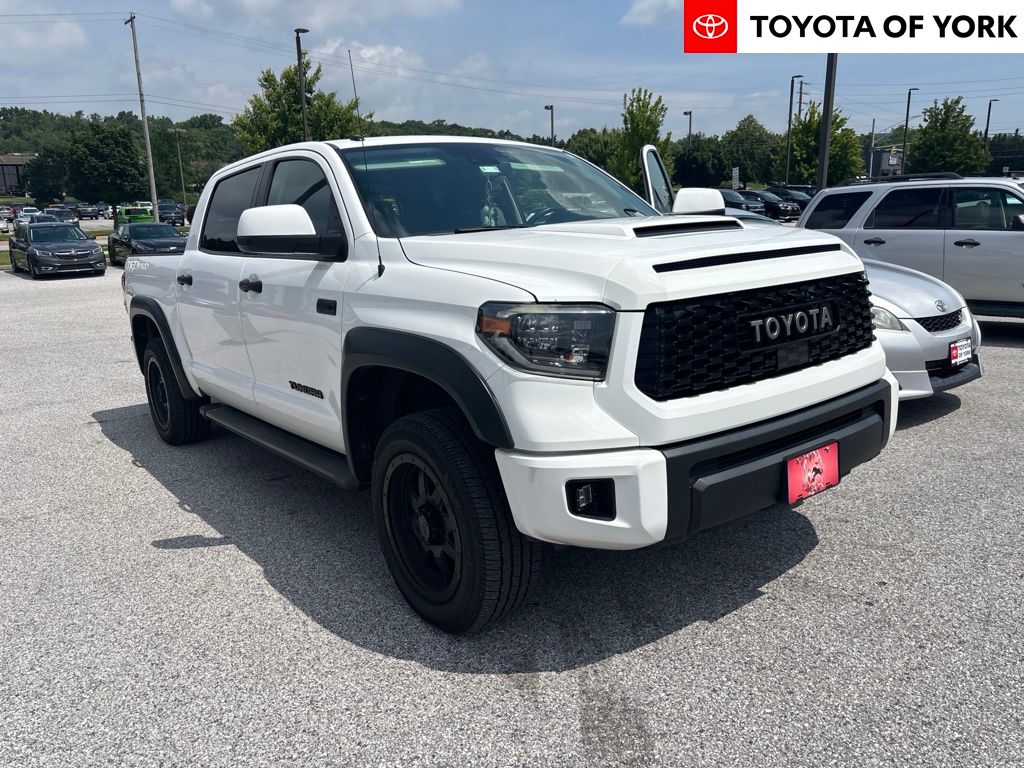 Super White 2019 Toyota Tundra TRD Pro CrewMax 5.7L 4WD Pickup Truck Four-Wheel Drive 6-Speed Automatic