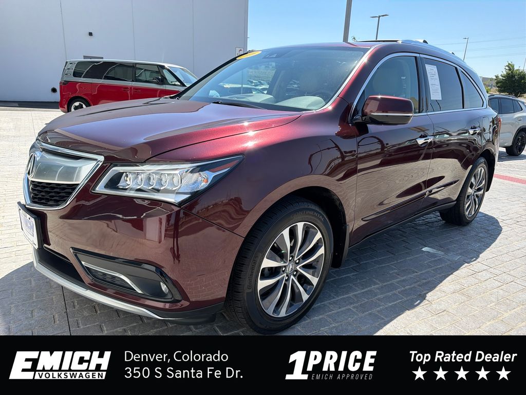 Dark Cherry Pearl 2016 Acura MDX SUV / Crossover All-Wheel Drive 9-Speed Automatic