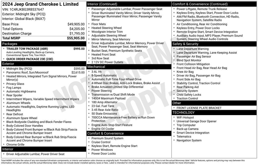 2024 Jeep Grand Cherokee L Limited 4x4