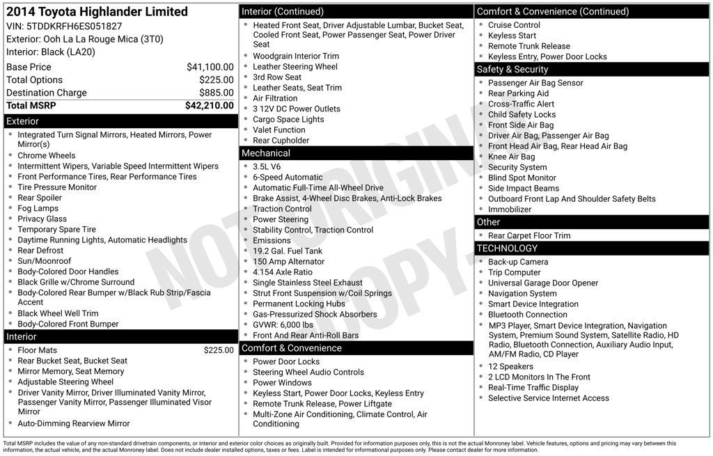 Used 2014 Red Toyota Limited image 2
