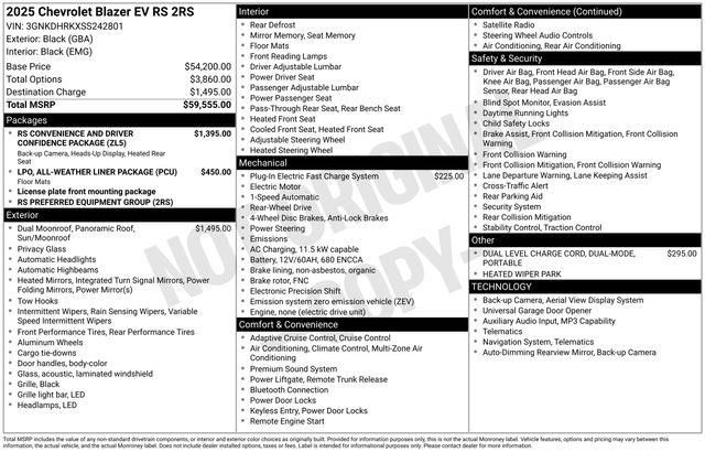 New 2025 Black Chevrolet RS image 5