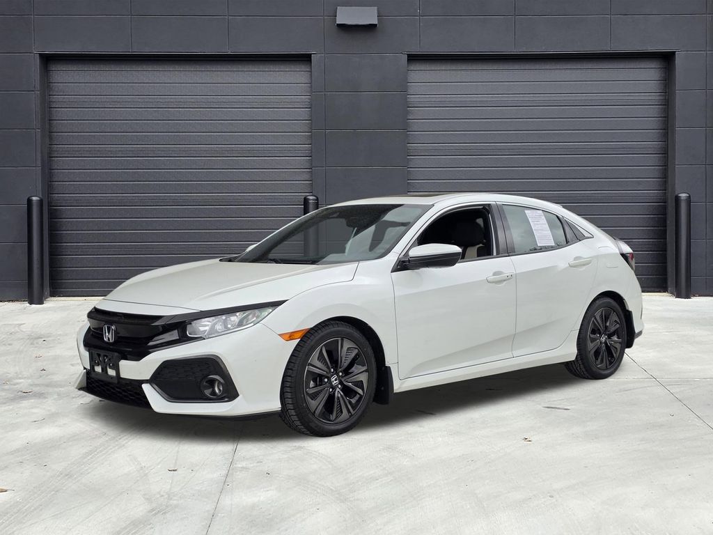 White 2019 Honda Civic Hatchback EX FWD Hatchback Front-Wheel Drive Continuously Variable Transmission