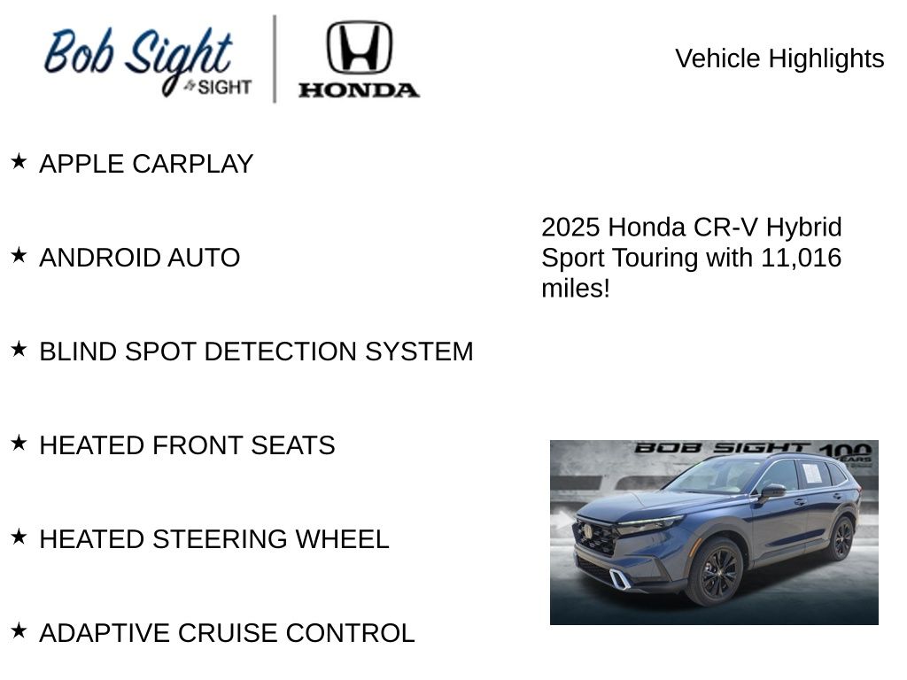Certified 2025 Honda CR-V Sport Touring with VIN 5J6RS6H99SL042055 for sale in Kansas City