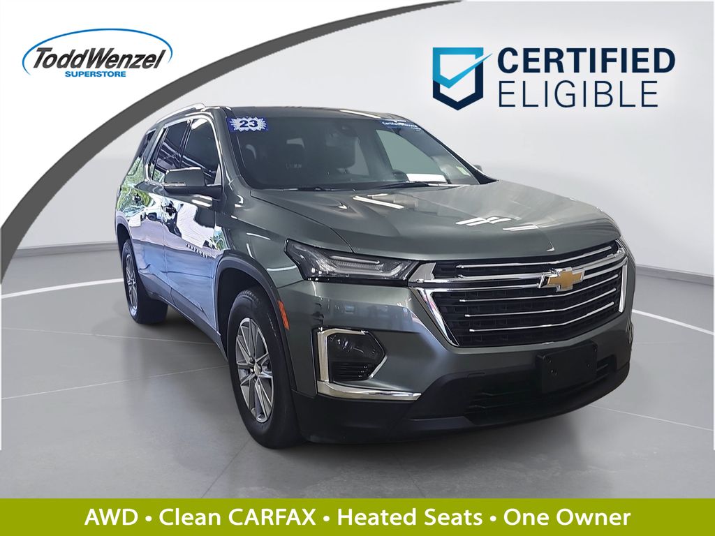 Silver Sage Metallic 2023 Chevrolet Traverse SUV / Crossover Four-Wheel Drive 9-Speed Automatic