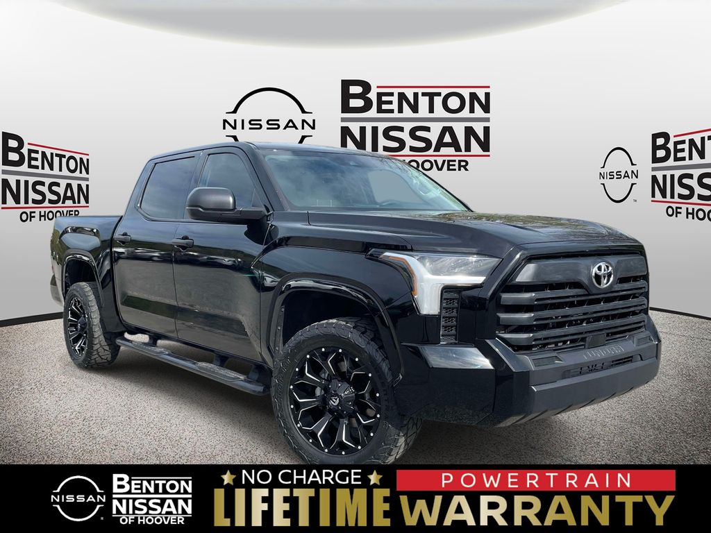 Black 2024 Toyota Tundra SR CrewMax Cab 4WD Pickup Truck Four-Wheel Drive Automatic