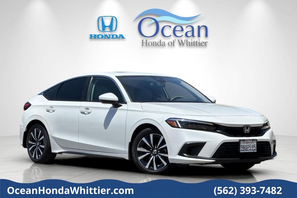 Platinum White Pearl 2024 Honda Civic Hatchback Hatchback Front-Wheel Drive Continuously Variable Transmission