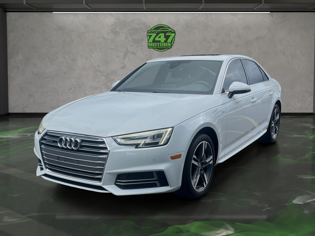 Glacier White 2018 Audi A4 2.0 TFSI quattro Premium Plus AWD Sedan All-Wheel Drive 7-Speed Automatic