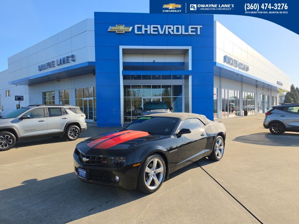 Black 2012 Chevrolet Camaro 2LT Convertible RWD Convertible Rear-Wheel Drive 6-Speed Automatic