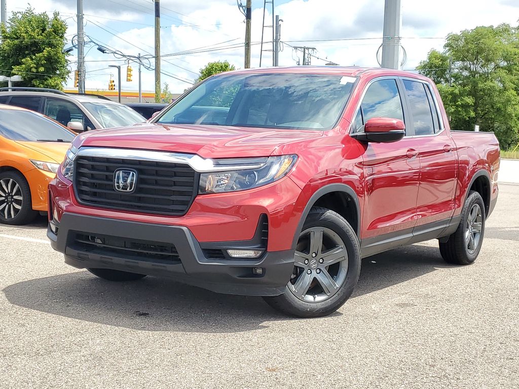 Radiant Red Metallic II 2023 Honda Ridgeline Pickup Truck All-Wheel Drive 9-Speed Automatic
