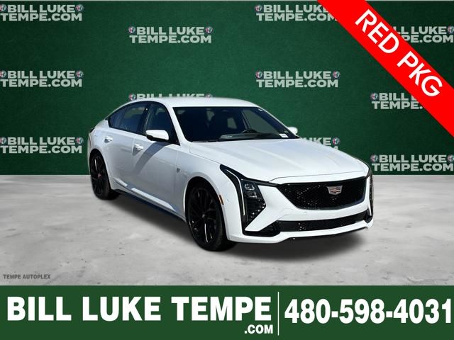 Summit White 2025 Cadillac CT5 Sport RWD Sedan Rear-Wheel Drive Automatic