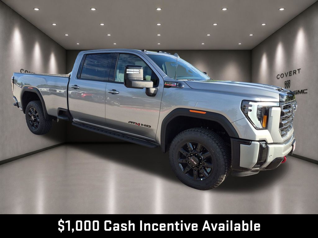 Sterling Metallic 2026 GMC Sierra 3500HD AT4 Crew Cab 4WD Pickup Truck Four-Wheel Drive Automatic
