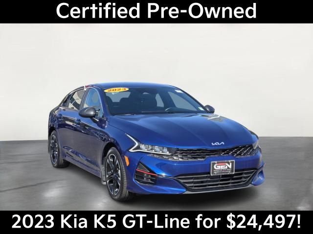 Sapphire Blue 2023 Kia K5 GT-Line FWD Sedan Front-Wheel Drive 8-Speed Automatic