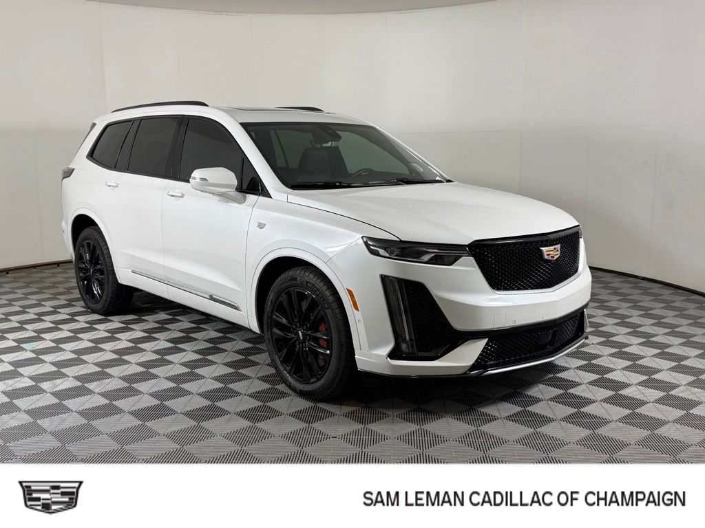 Crystal White Tricoat 2025 Cadillac XT6 Sport AWD SUV / Crossover Four-Wheel Drive 9-Speed Automatic