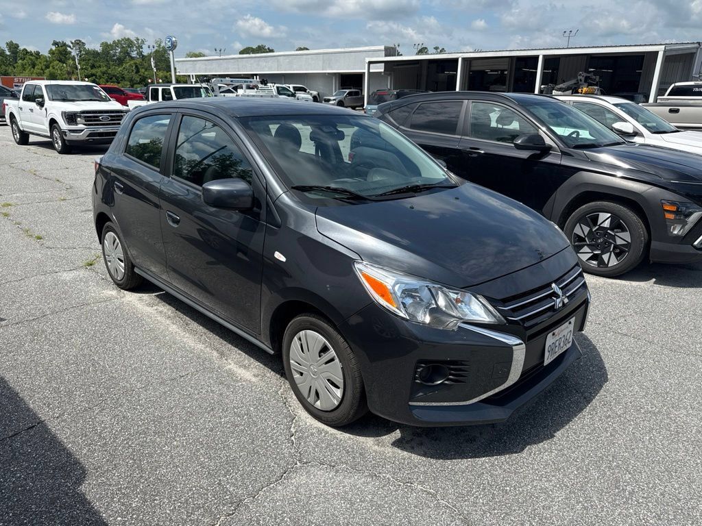 Gray 2024 Mitsubishi Mirage Hatchback Front-Wheel Drive Continuously Variable Transmission