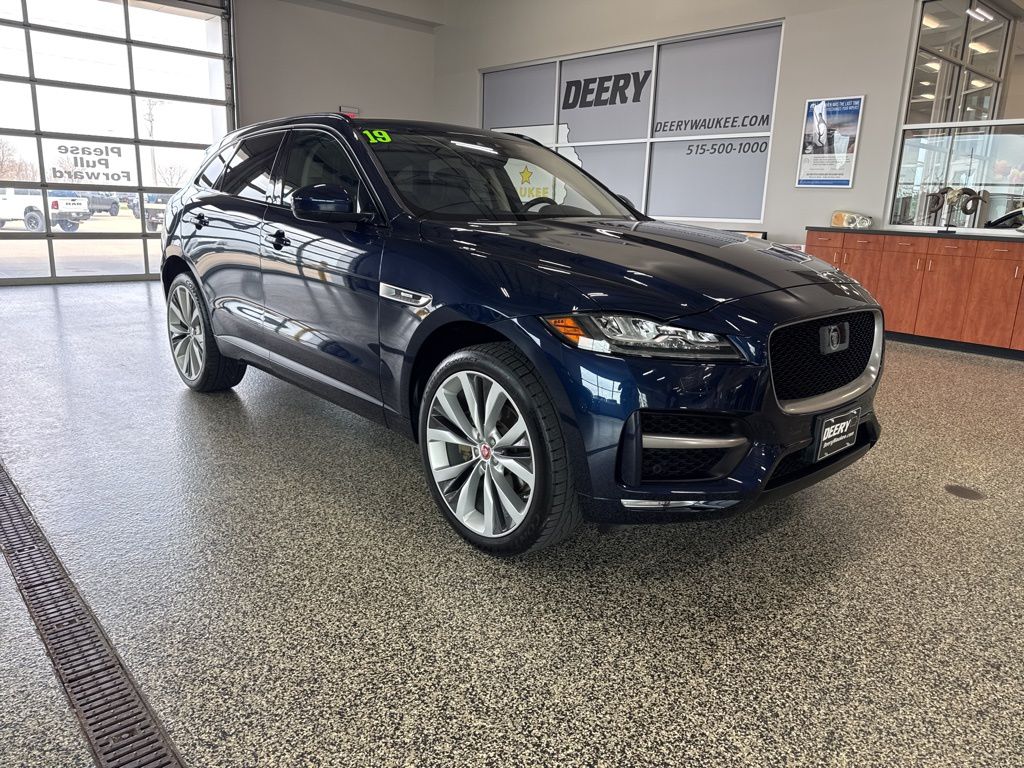 Blue 2019 Jaguar F-PACE 30t R-Sport AWD SUV / Crossover All-Wheel Drive 8-Speed Automatic