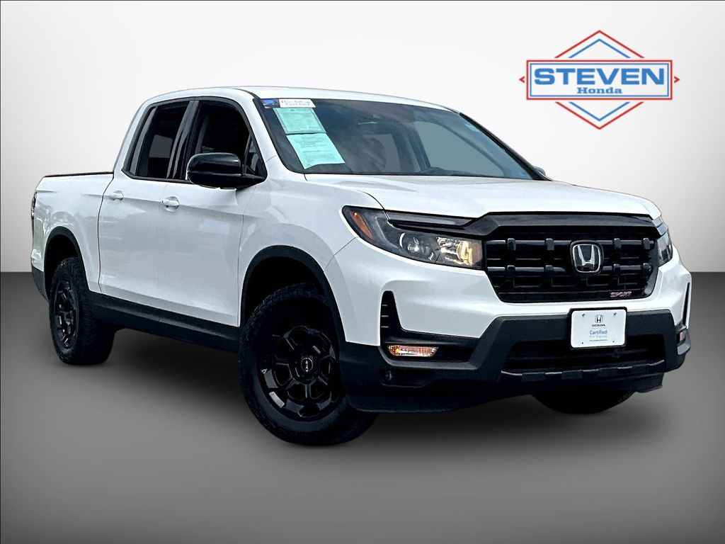 Platinum White Pearl 2025 Honda Ridgeline Pickup Truck All-Wheel Drive 9-Speed Automatic