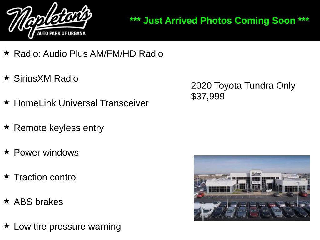 Magnetic Gray Metallic 2020 Toyota Tundra SR5 Double Cab 4WD Pickup Truck Four-Wheel Drive 6-Speed Automatic