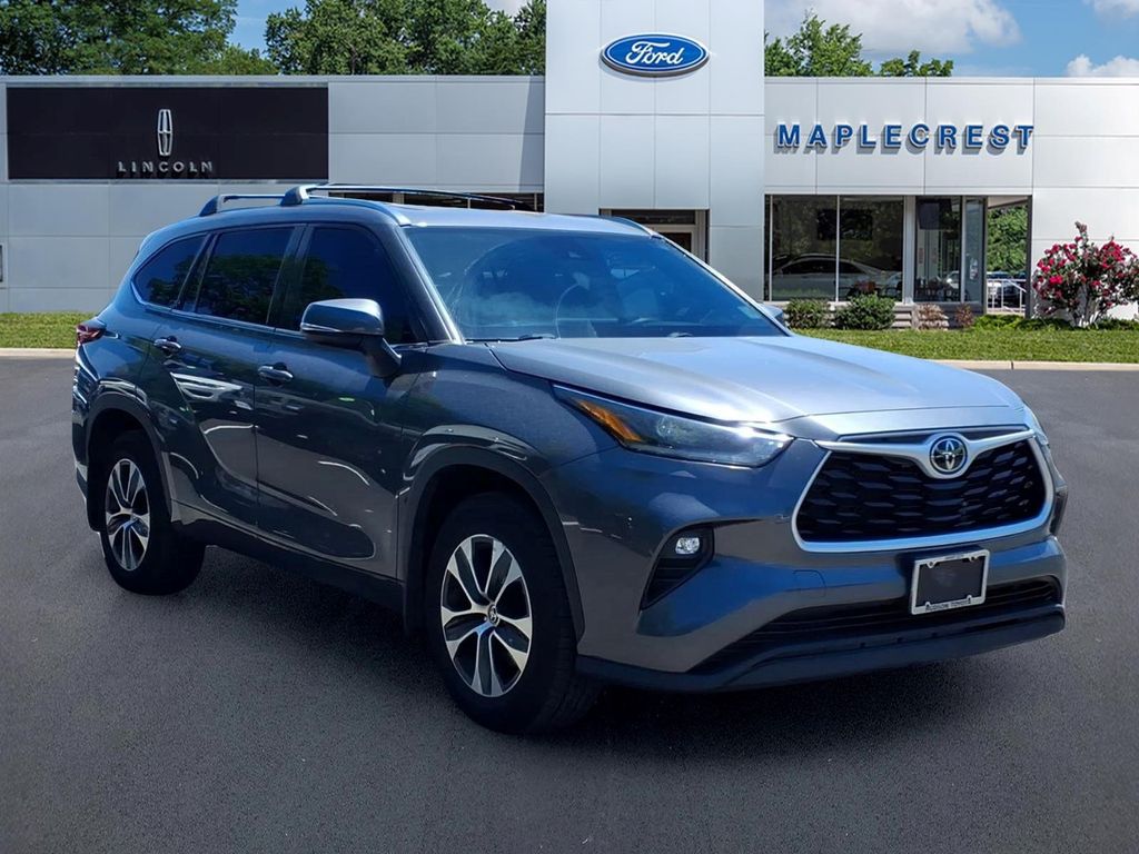 Magnetic Gray Metallic 2021 Toyota Highlander XLE AWD SUV / Crossover All-Wheel Drive 8-Speed Automatic