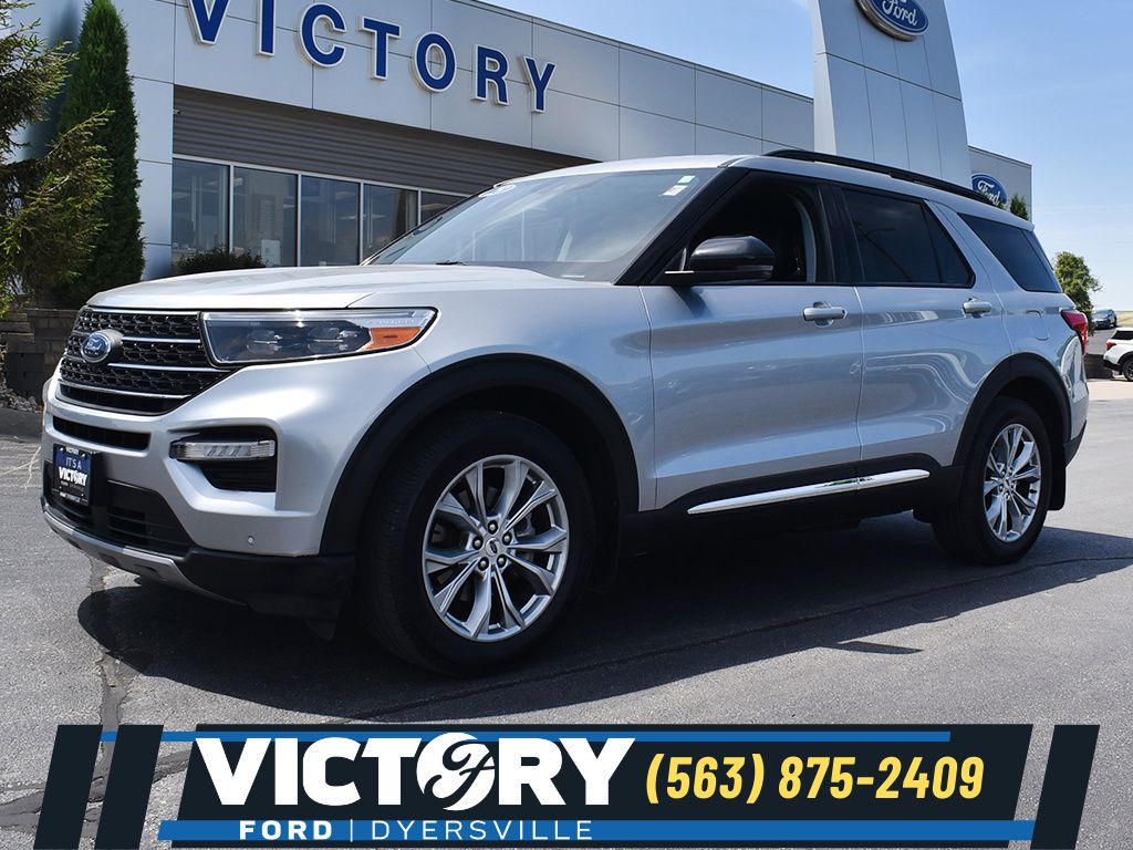 Iconic Silver Metallic 2023 Ford Explorer SUV / Crossover All-Wheel Drive Automatic