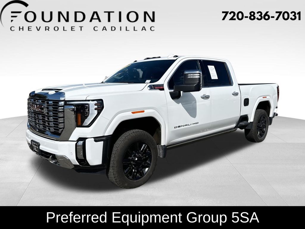 Summit White 2025 GMC Sierra 2500HD Pickup Truck Four-Wheel Drive Automatic