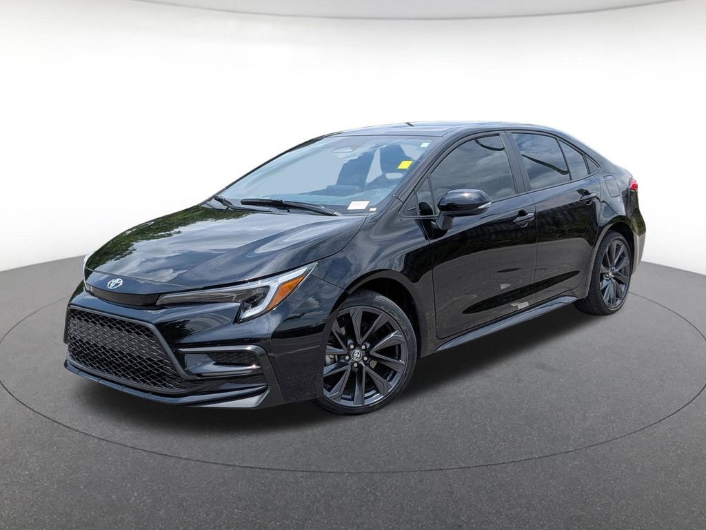Midnight Black Metallic 2025 Toyota Corolla SE FWD Sedan Front-Wheel Drive Continuously Variable Transmission