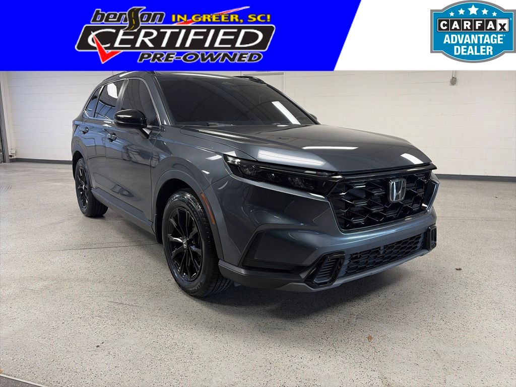 Meteorite Gray Metallic 2024 Honda CR-V Hybrid SUV / Crossover Front-Wheel Drive Continuously Variable Transmission