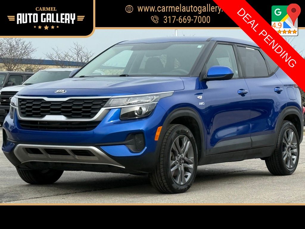 Neptune Blue 2021 Kia Seltos LX AWD SUV / Crossover All-Wheel Drive Continuously Variable Transmission