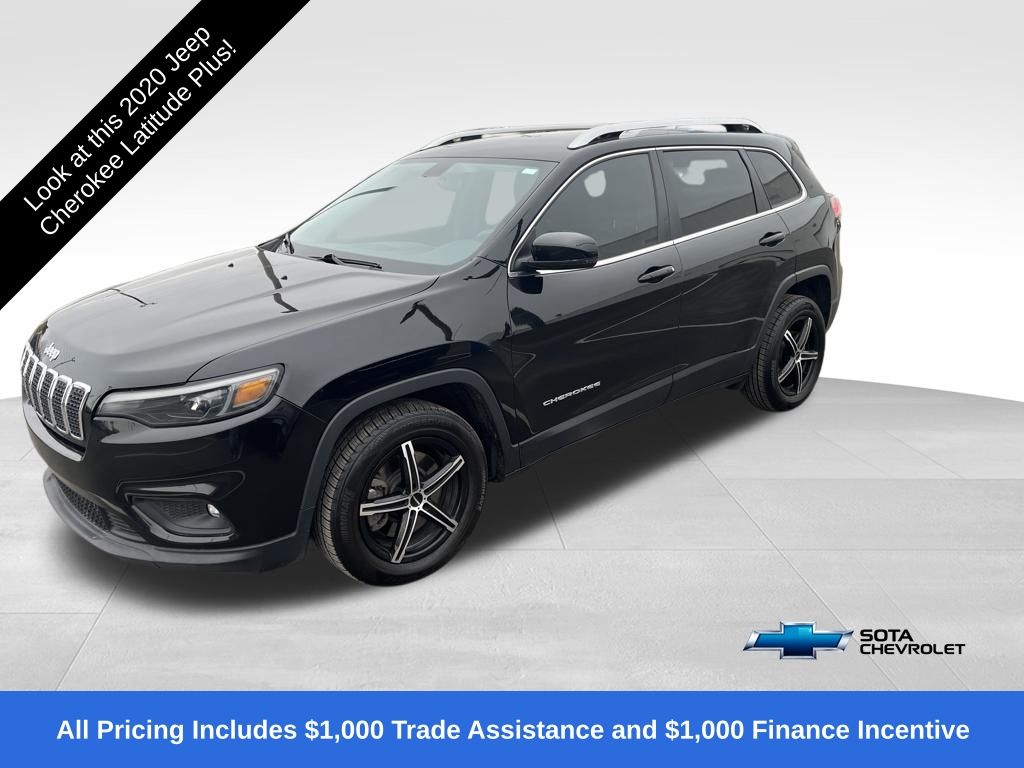 Diamond Black Crystal Pearlcoat 2020 Jeep Cherokee Latitude Plus FWD SUV / Crossover Front-Wheel Drive 9-Speed Automatic