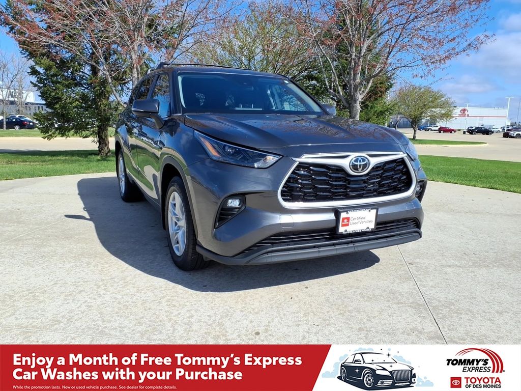 Magnetic Gray Metallic 2023 Toyota Highlander LE AWD SUV / Crossover All-Wheel Drive 8-Speed Automatic