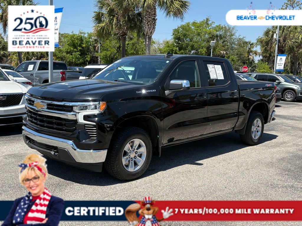 Black 2025 Chevrolet Silverado 1500 Pickup Truck Four-Wheel Drive Automatic