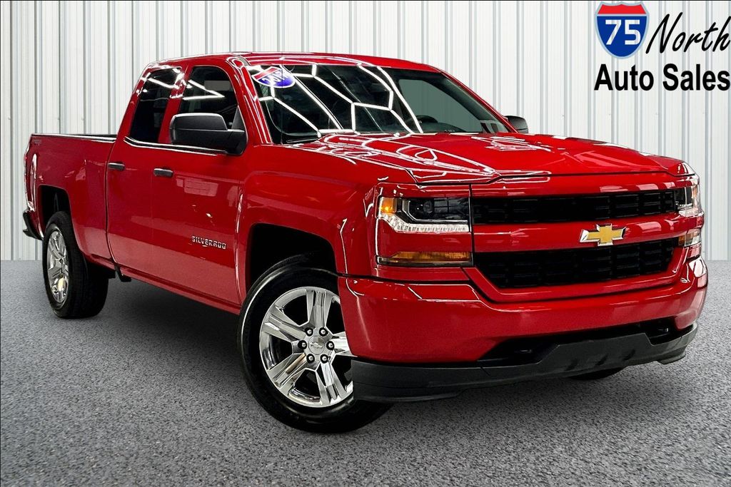 Red Hot 2017 Chevrolet Silverado 1500 Custom Double Cab 4WD Pickup Truck Four-Wheel Drive 6-Speed Automatic Overdrive