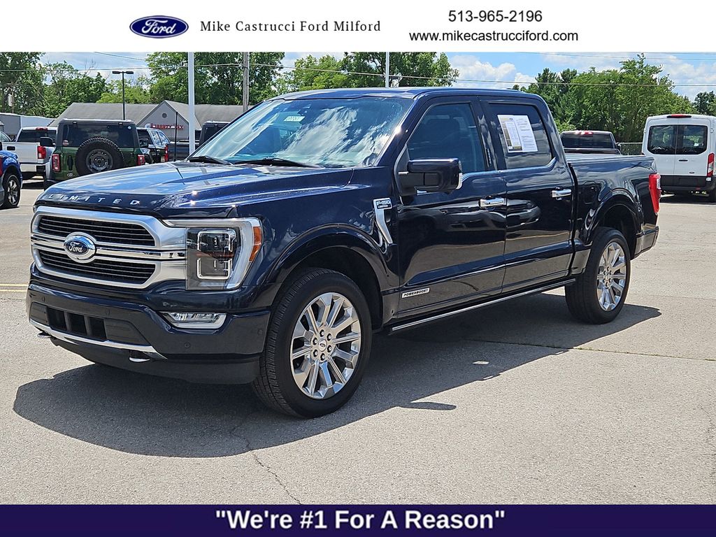 Blue Metallic 2021 Ford F-150 Pickup Truck Four-Wheel Drive Automatic