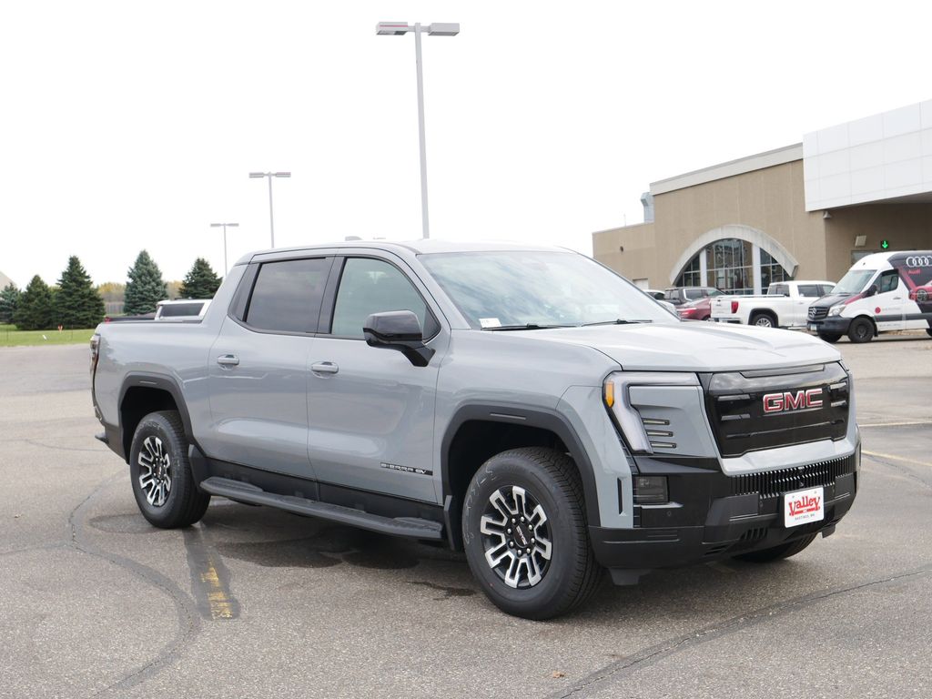 Thunderstorm Gray 2026 GMC Sierra EV Elevation Crew Cab (Standard Range) e4WD Pickup Truck All-Wheel Drive 1-Speed Automatic