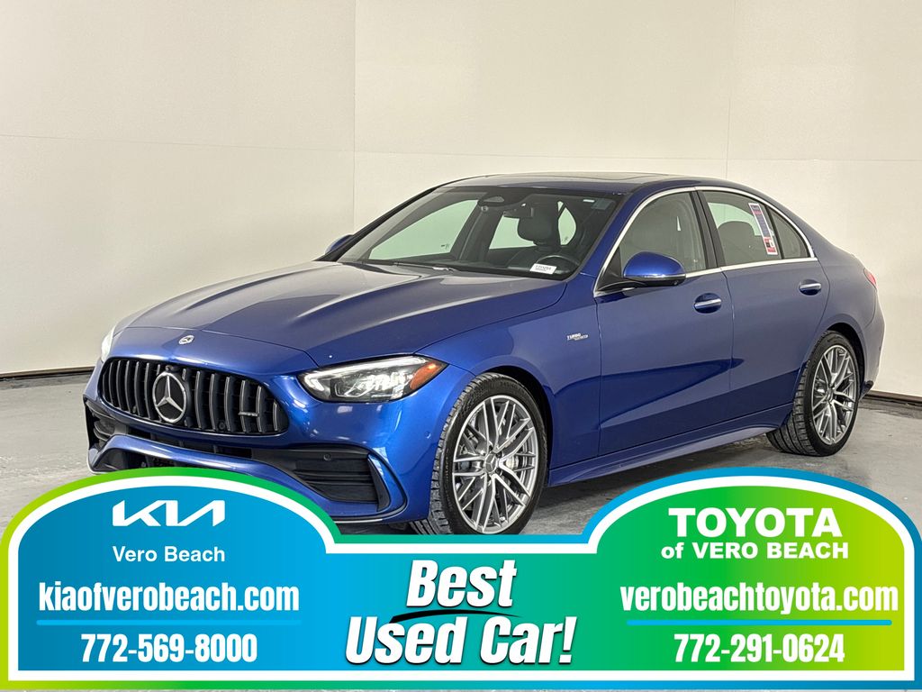 Blue 2023 Mercedes-Benz C-Class AMG C 43 4MATIC Convertible All-Wheel Drive 9-Speed Automatic