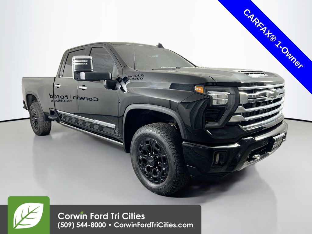 Black 2024 Chevrolet Silverado 2500HD High Country Crew Cab 4WD Pickup Truck Four-Wheel Drive Automatic
