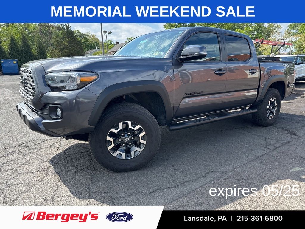 Magnetic Gray Metallic 2021 Toyota Tacoma TRD Off Road Double Cab 4WD Pickup Truck Four-Wheel Drive 6-Speed Automatic