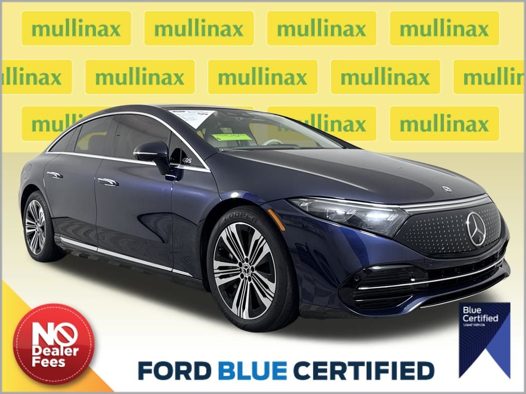 Nautical Blue Metallic 2022 Mercedes-Benz EQS 450+ RWD Sedan Rear-Wheel Drive 1-Speed Automatic