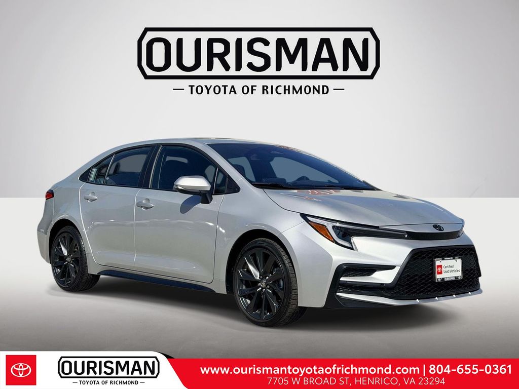 Classic Silver Metallic 2025 Toyota Corolla SE FWD Sedan Front-Wheel Drive Continuously Variable Transmission