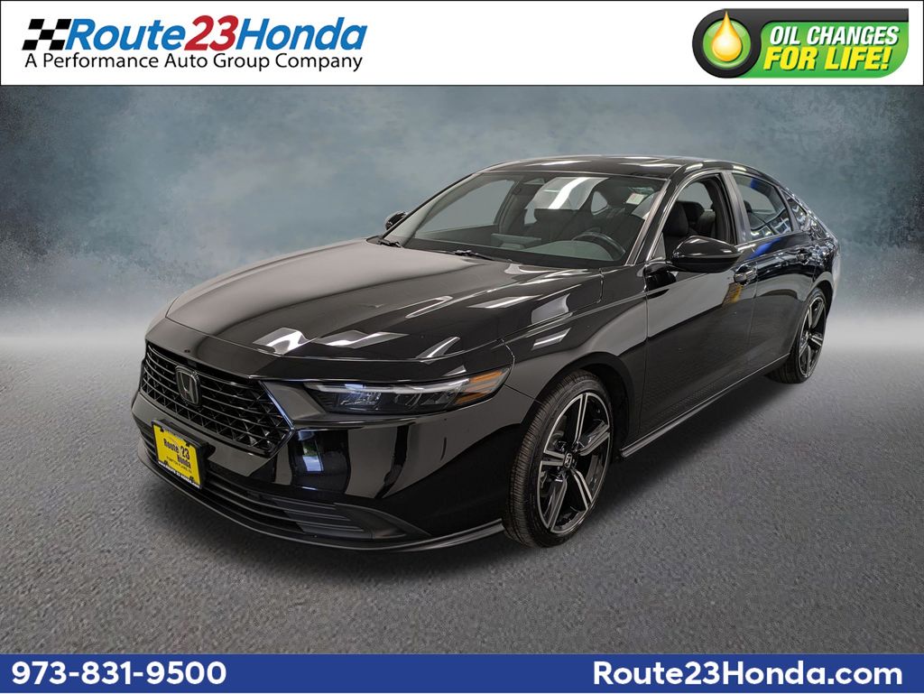Crystal Black Pearl 2024 Honda Accord Hybrid Sedan Front-Wheel Drive Continuously Variable Transmission