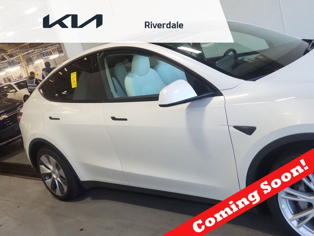 Pearl White Multi-Coat 2023 Tesla Model Y SUV / Crossover All-Wheel Drive 1-Speed Automatic