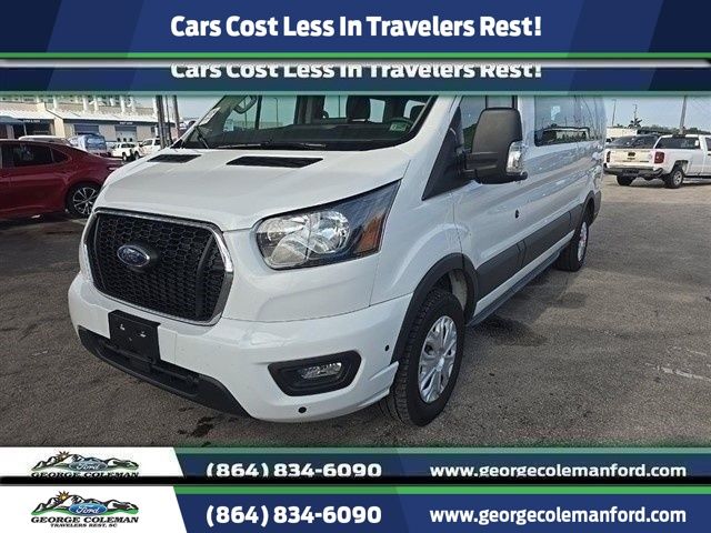 Oxford White 2025 Ford Transit Passenger 350 XLT Low Roof LB RWD Van Rear-Wheel Drive