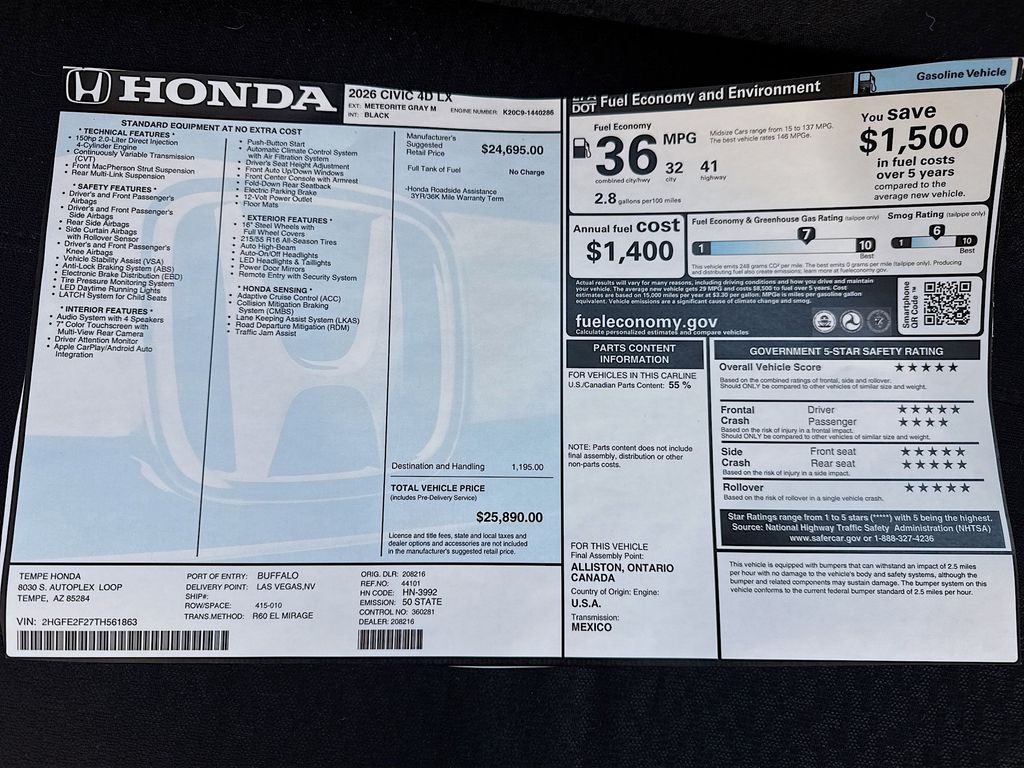 Thumbnail: 2026 Honda Civic - 9