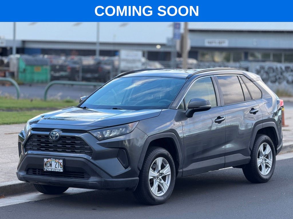 Magnetic Gray Metallic/Midnight Black Metallic 2021 Toyota RAV4 Hybrid LE AWD SUV / Crossover All-Wheel Drive Continuously Variable Transmission